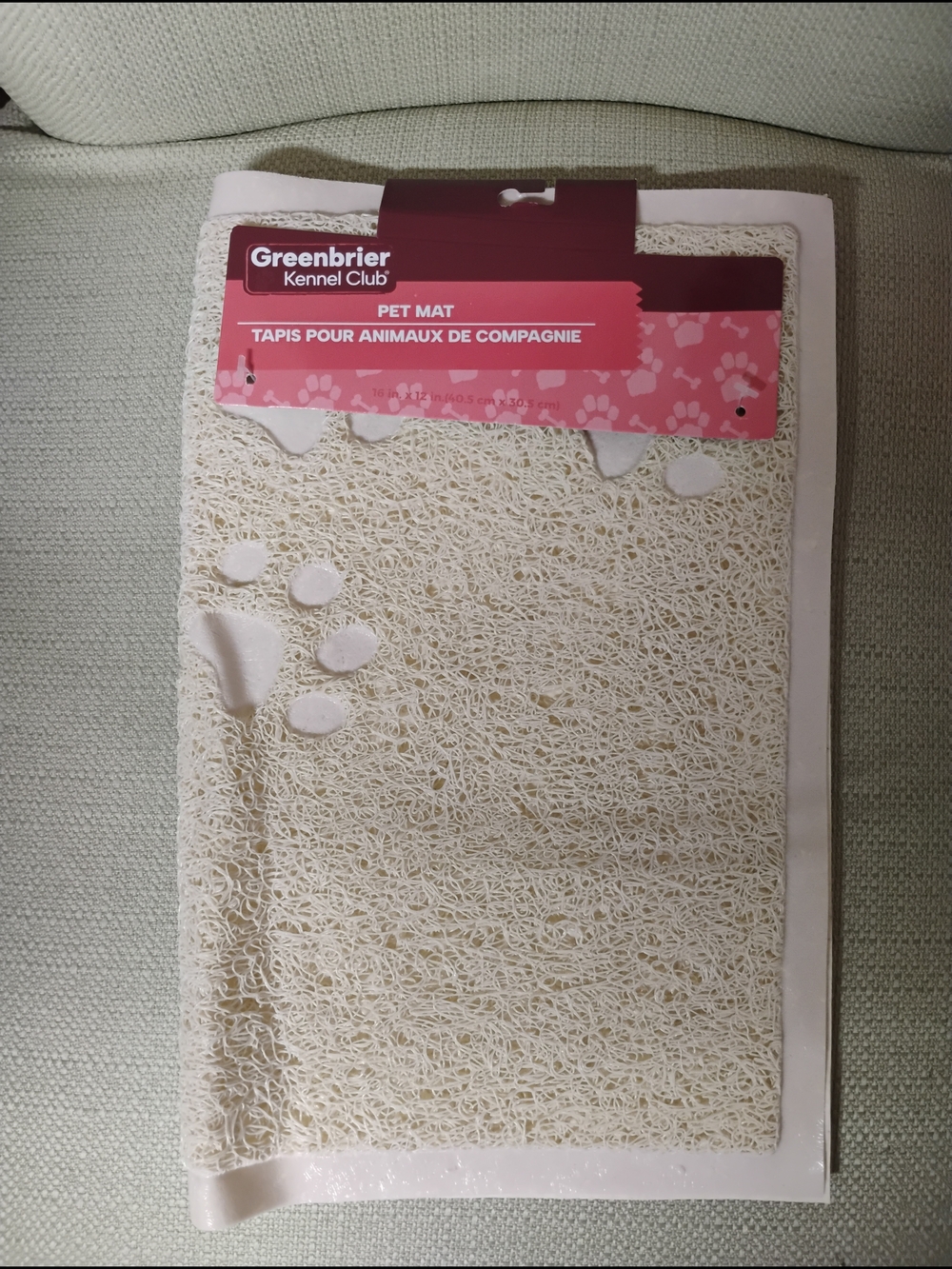 Cream Cat Paw Mat
